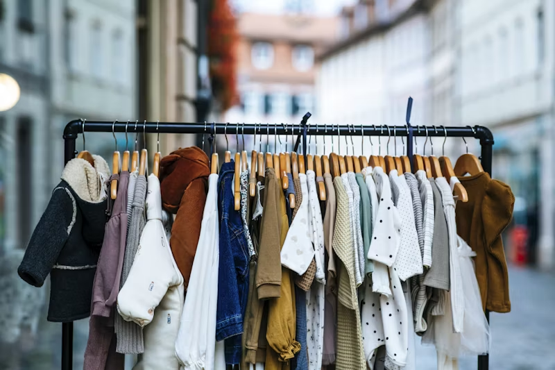 Clothes hanged outside