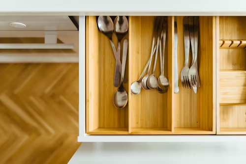 Kitchen utensil in a drawer