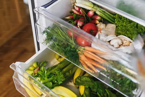 Vegetable in a refrigerator